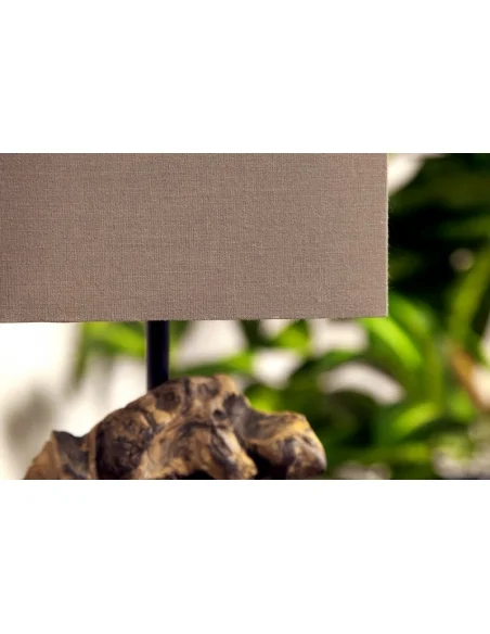 Stolní lampa ze dřeva - Hypnotická hnědá