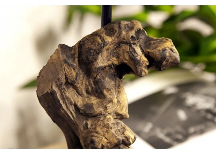 Stolní lampa ze dřeva - Hypnotická hnědá