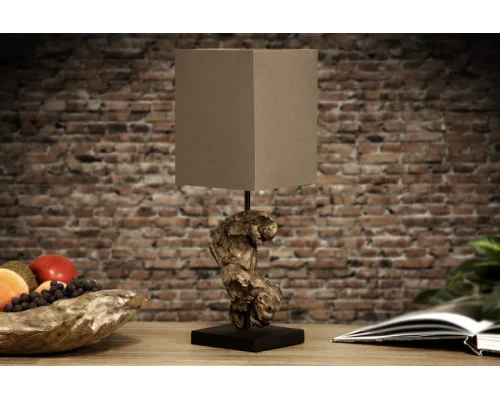 Stolní lampa ze dřeva - Hypnotická hnědá 2