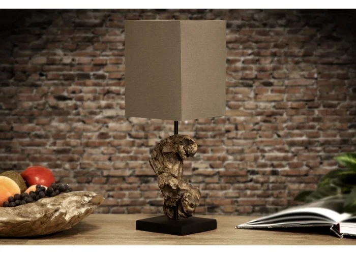 Stolní lampa ze dřeva - Hypnotická hnědá