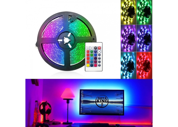 Led pásek RGB barvy - komplet sestava 1-5m dle výběru