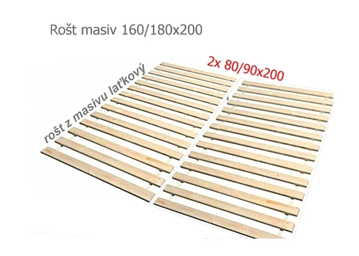 Laťkový rošt masiv 14 latí