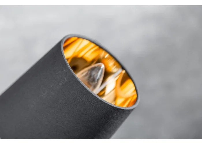 Stojací lampa modern černé zlato 202cm