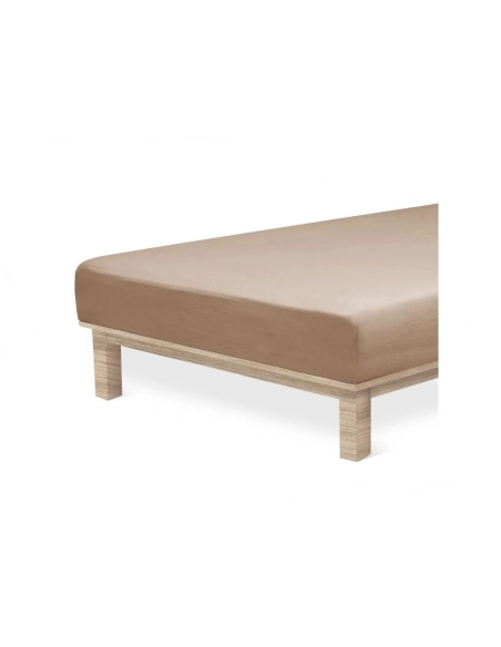 Jersey Lycra prostěradlo Andrea Simone boxspring - Hnědá