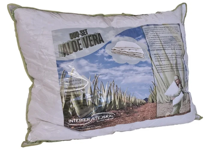 DUO-SET Aloe Vera | sada polštáře a přikrývky