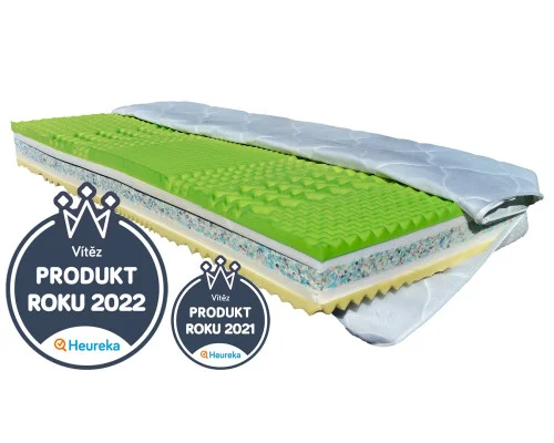 Česká ortopedická matrace | DUO VISCO HARD 20cm s Paměťovou pěnou 2