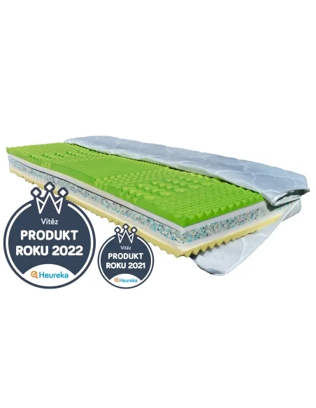 Česká ortopedická matrace | DUO VISCO HARD 20cm s Paměťovou pěnou