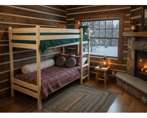 Patrová Postel Palanda MONSTER masiv borovice 90x200