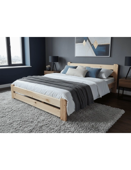 Postel z masivu EUREKA 160x200