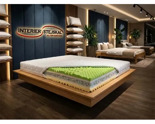 Česká ortopedická matrace | DUO VISCO HARD 20cm s Paměťovou pěnou