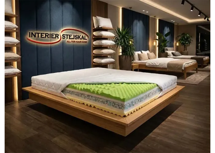 Česká ortopedická matrace | DUO VISCO HARD 20cm s Paměťovou pěnou