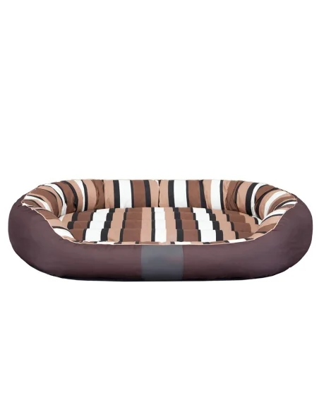 Pelíšek pro psa Comfort Ovál - hnědý pruhovaný