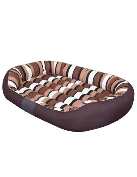 Pelíšek pro psa Comfort Ovál - hnědý pruhovaný