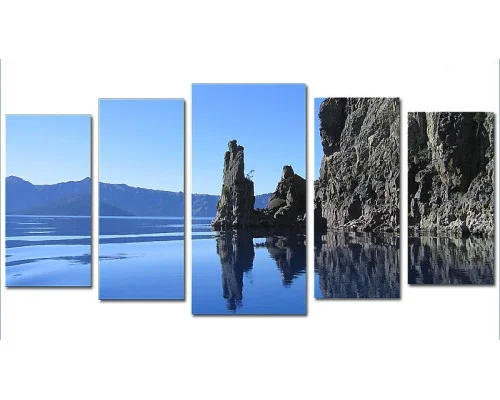 Obraz Skály u jezera