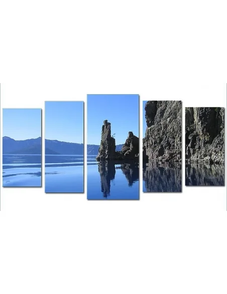 Obraz Skály u jezera