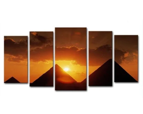 Obraz Západ nad pyramidami