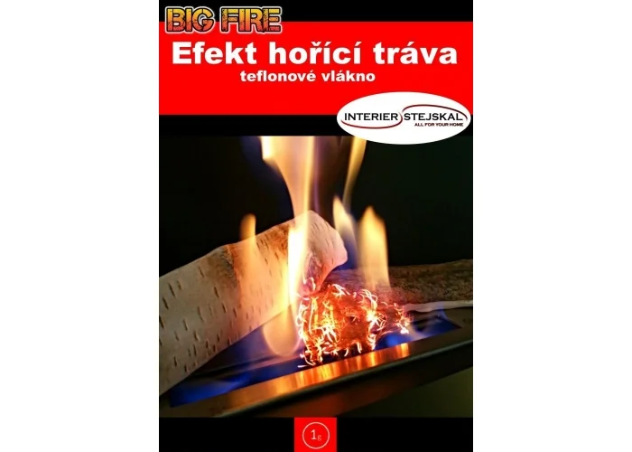 Efekt hořící tráva pro bio krby dekorace teflonové vlákno