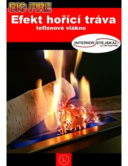 Efekt hořící tráva pro bio krby dekorace teflonové vlákno