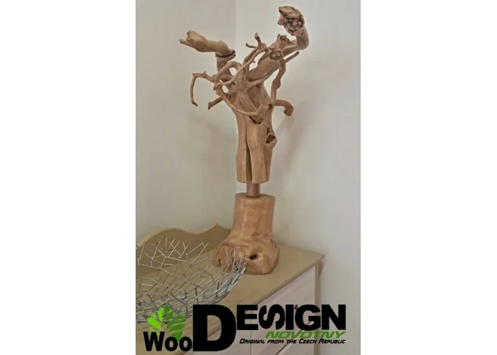 Dekorace Medúza WOOD dřevo Design by Novotny