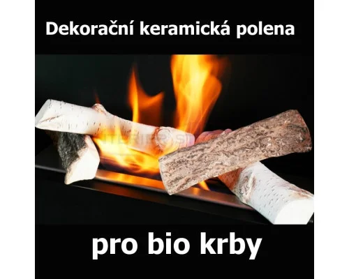 Dekorační keramické polena pro biokrby MIX - 4ks