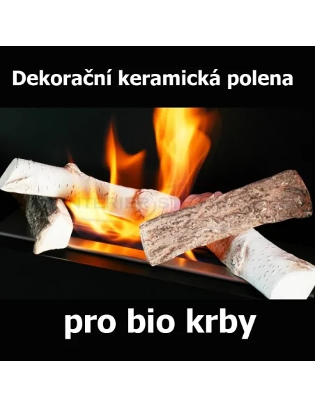 Dekorační keramické polena pro biokrby MIX - 4ks