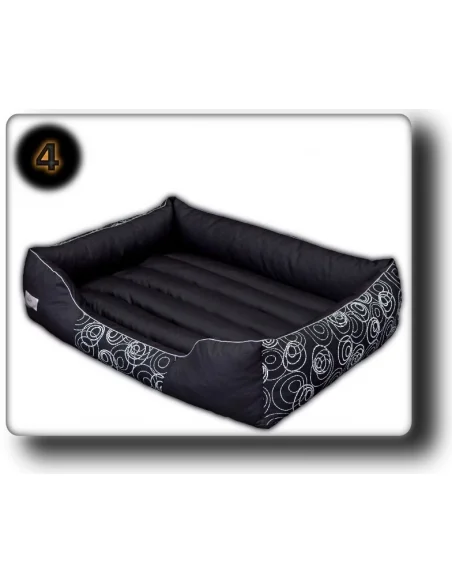 Pelíšek pro psa Comfort Obdélník - Bílé kruhy