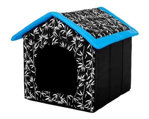 Interierová bouda pro psa - Modrý lem střechy