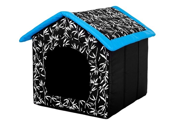 Interierová bouda pro psa - Modrý lem střechy