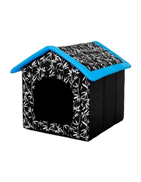 Interierová bouda pro psa - Modrý lem střechy