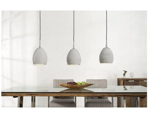 Závěsná lampa Cement šedý 3 beton