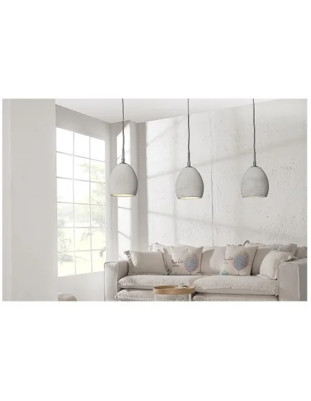 Závěsná lampa Cement šedý 3 beton