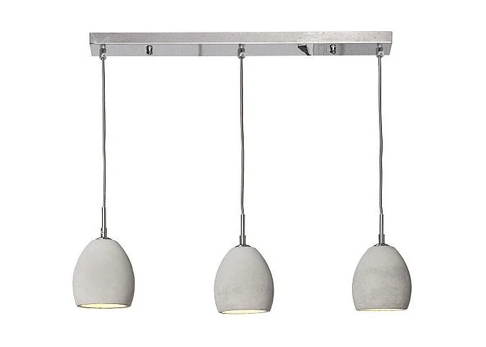 Závěsná lampa Cement šedý 3 beton