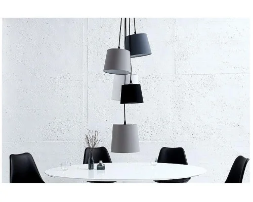 Závěsná lampa skládaná šedá černá a bílá 2