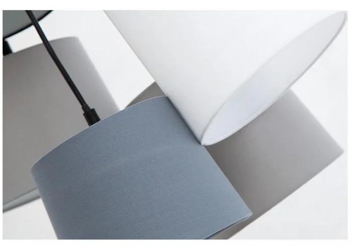 Závěsná lampa skládaná šedá černá a bílá