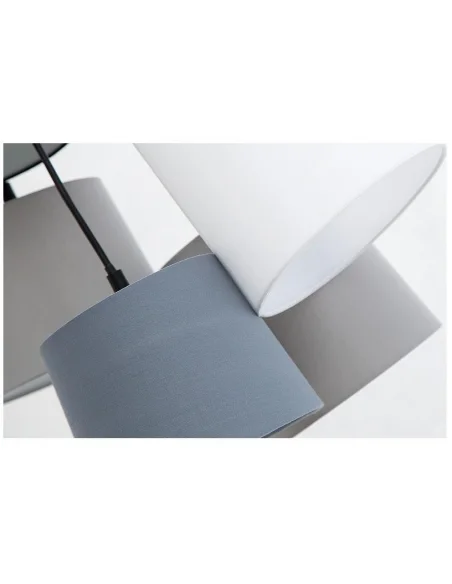 Závěsná lampa skládaná šedá černá a bílá