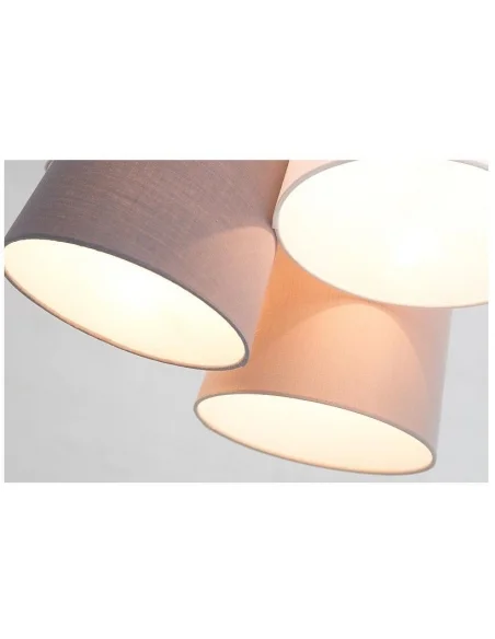 Závěsná lampa skládaná šedá černá a bílá