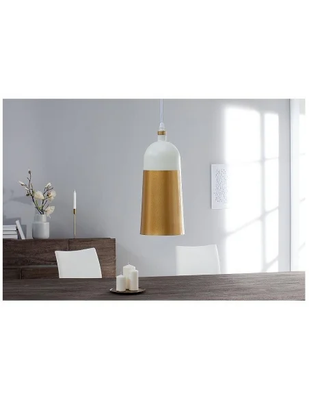 Závěsná lampa Modern Chic I bílé zlato