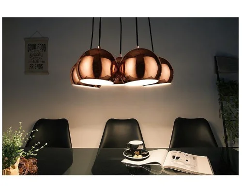 Závěsná lampa Perlotta 5er rosegold