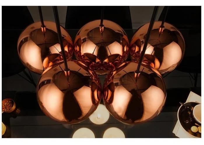 Závěsná lampa Perlotta 5er rosegold