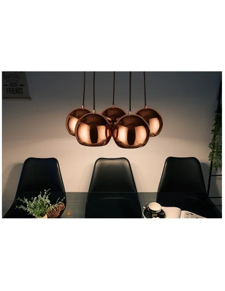 Závěsná lampa Perlotta 5er rosegold