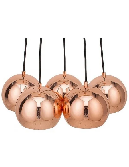 Závěsná lampa Perlotta 5er rosegold