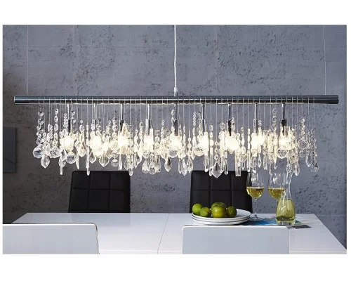 Závěsná lampa akrylové skleněné hranoly s drahokami 2