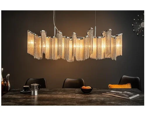 Závěsná lampa Elegance stříbrná 118cm