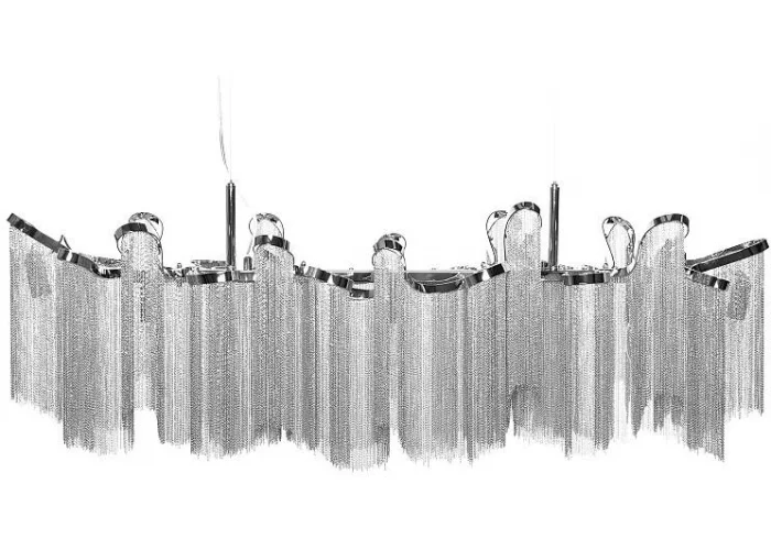 Závěsná lampa Elegance stříbrná 118cm