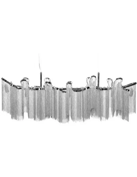 Závěsná lampa Elegance stříbrná 118cm