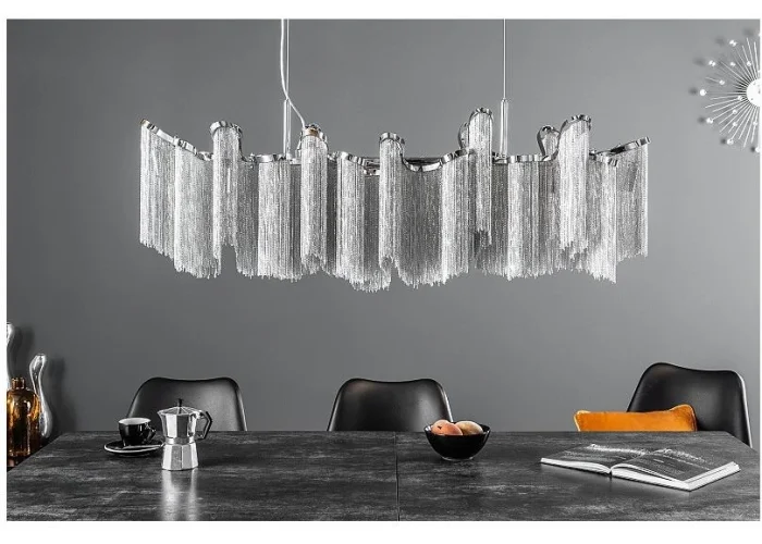 Závěsná lampa Elegance stříbrná 118cm