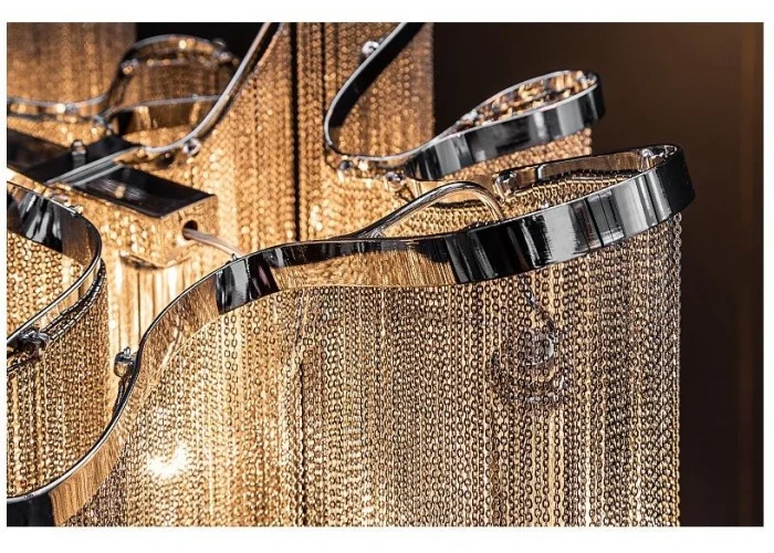 Závěsná lampa Elegance stříbrná 118cm