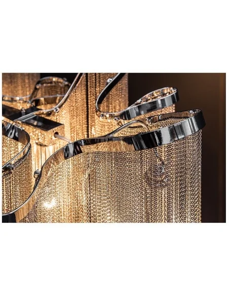 Závěsná lampa Elegance stříbrná 118cm