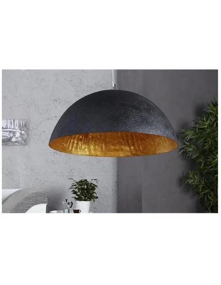 Závěsná lampa černá zlatá 50cm