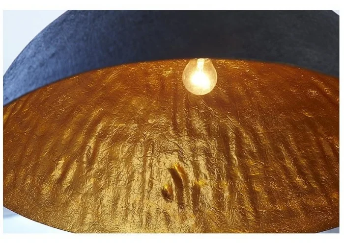 Závěsná lampa černá zlatá 50cm